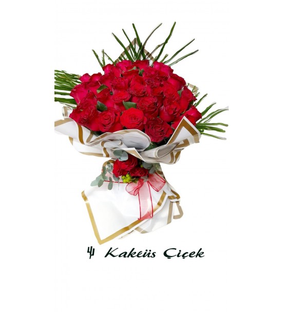 kırmızı gül buketi